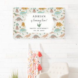 Lona Dinosaurios Boho Fiesta Prehistórica Animales Cump