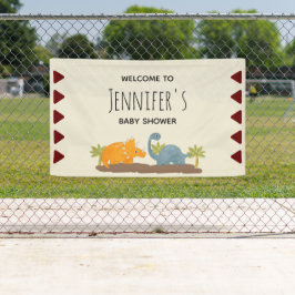 Lona Dinosaurios Cutes Baby Shower de vida silvestre pr