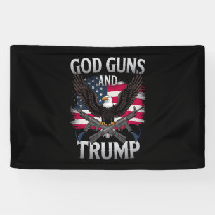Lona Dios Armas Y Águila Americana Bandera De Trump Vin
