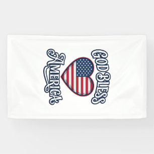 Lona Dios bendiga a América Diseño de camiseta con cora