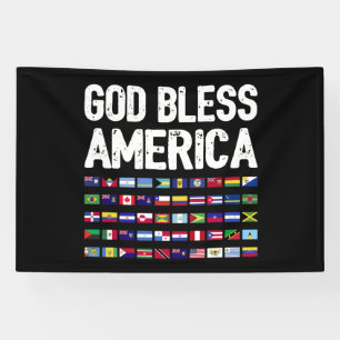 Lona Dios Bendiga a América Todos los Países Orgullo La
