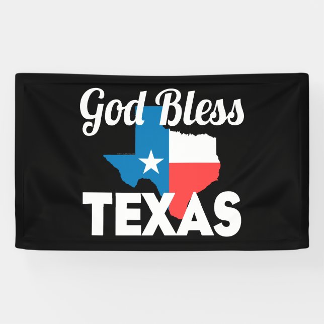 Lona Dios bendiga a Texas (Horizontal)