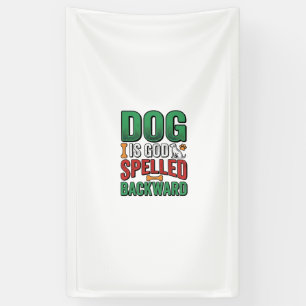Lona Dios es Perro deletreado al revés Vintage Amante d