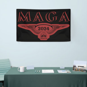 LONA DIOS FAMILIA PAÍS ÁGUILA ALAS TRUMP 2024 MAGA
