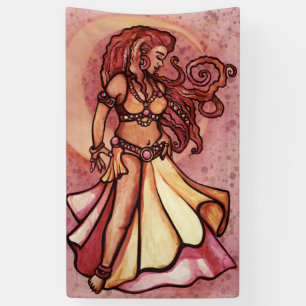 Lona Diosa bailarina del Belly de la luna de otoño