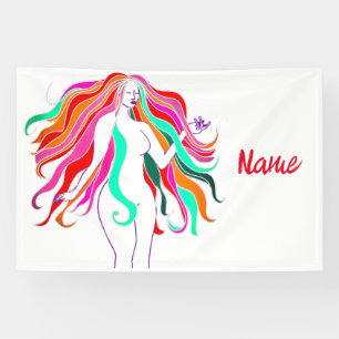 Lona Diosa multicolor de pelo largo Thunder_Cove