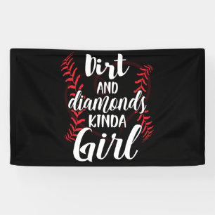 Lona Dirt and Diamonds Kinda Chica Softball Béisbol