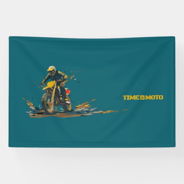 Lona Dirt Bike Graphic Wood Box Sign (Horizontal)