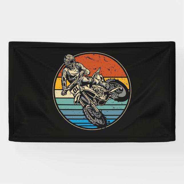 Lona Dirt Bike Motocross Motorcycle Vintage Retro (Horizontal)