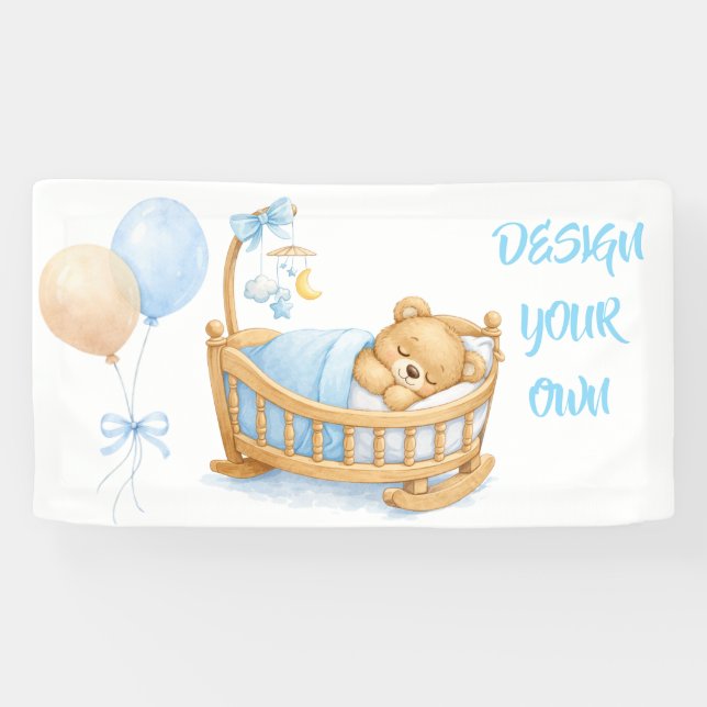 Lona Diseña tu propio Baby Shower (Horizontal)