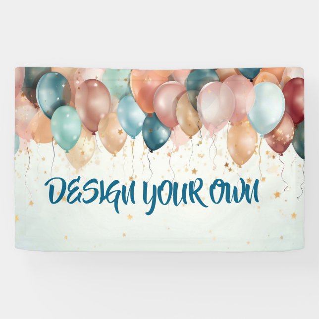Lona Diseña tus propios globos de celebración (Horizontal)