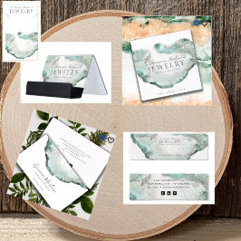 Lona Diseñador de joyas Ethereal Blue Green Agate