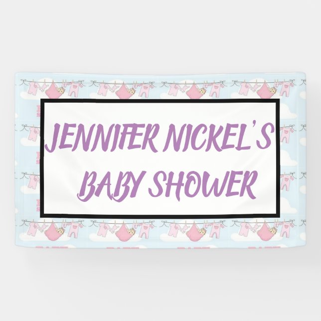 Lona Diseñar sus propios banners para BABY SHOWER (Horizontal)