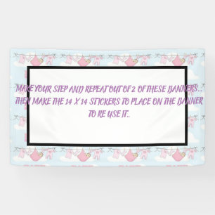 Lona Diseñar sus propios banners para BABY SHOWER ETC