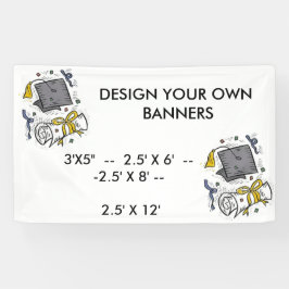 Lona Diseñar sus propios banners para GRADUATION PARTIE