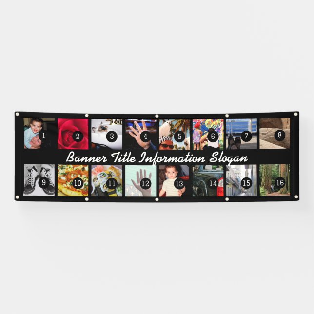 Lona Diseñe sus propias imágenes de la bandera 16 con (Horizontal)