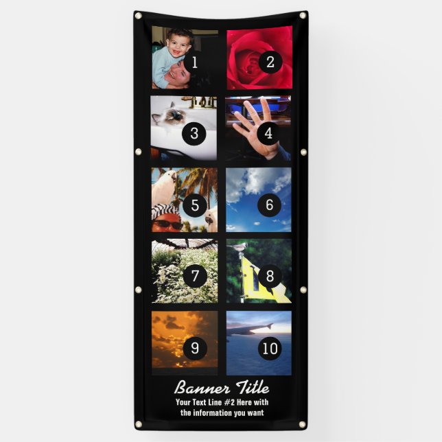 Lona Diseñe sus propias imágenes y texto de la bandera (Vertical)