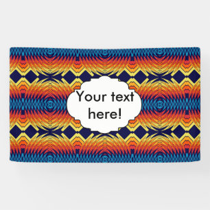 Lona diseño abstracto de molino de viento azul naranja