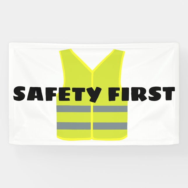 Lona Diseño amarillo del chaleco de la seguridad (Horizontal)