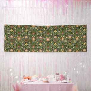Lona Diseño botánico floral persa de William Morris
