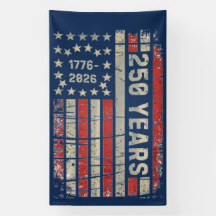 Lona Diseño de aniversario patriótico vintage América 2