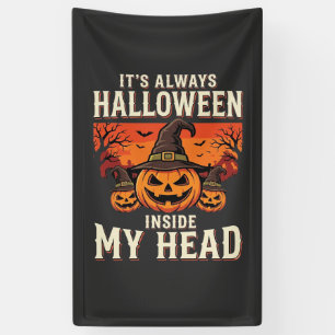 Lona Diseño de bruja de calabaza de Halloween siempre_1