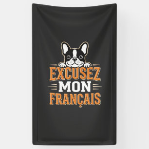 Lona Diseño de Bulldog Francés Excusez Mon Franais