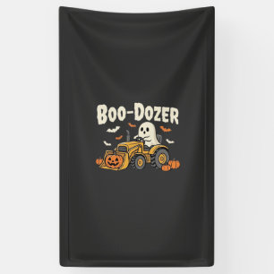 Lona Diseño de bulldozer fantasma de Halloween Boo-Doze