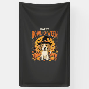 Lona Diseño de calabaza de perro Beagle Halloween Howl-