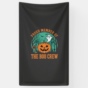 Lona Diseño de calabaza fantasma de Halloween Boo Crew_