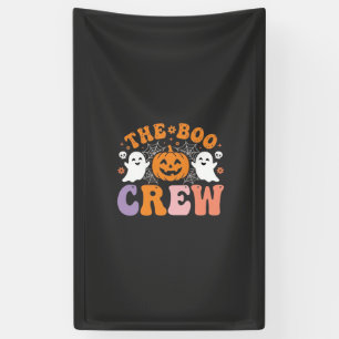 Lona Diseño de calabaza fantasma de Halloween Boo Crew_