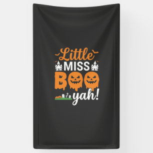Lona Diseño de calabaza Little Miss Boo Yah de Hallowee