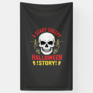 Lona Diseño de calavera de historia espeluznante de Hal