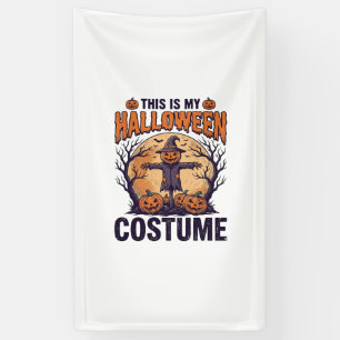 Lona Diseño de camiseta de bruja de calabaza de disfraz