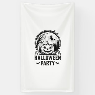 Lona Diseño de camiseta de bruja de calabaza de fiesta