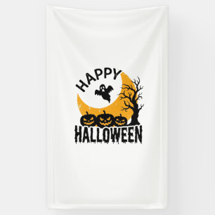 Lona Diseño de camiseta de calabaza fantasma Feliz Hall
