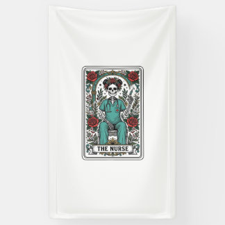 Lona Diseño de camiseta de carta de tarot de enfermera