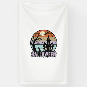 Lona Diseño de camiseta de casa embrujada de Halloween