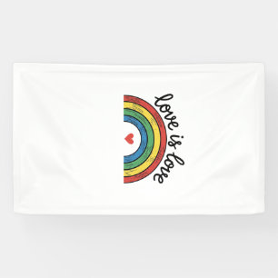 Lona Diseño de camiseta de corazón de arcoíris vintage