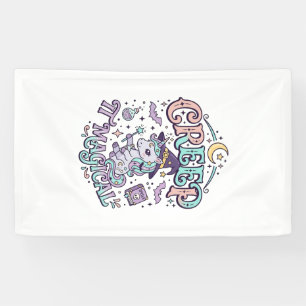 Lona Diseño de camiseta de estilo retro mágico Unicorn