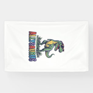 Lona Diseño de camiseta de gafas de sol de dinosaurio v