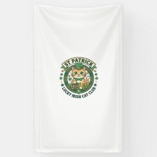 Lona Diseño de camiseta de gato lindo irlandés afortuna