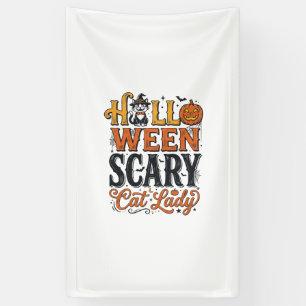 Lona Diseño de camiseta de gato vintage de señora gato