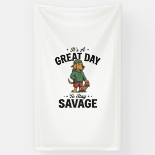 Lona Diseño de camiseta de grabado vintage de perro sal