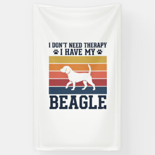 Lona Diseño de camiseta de terapia de perro Beagle vint