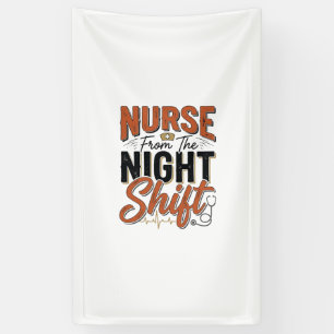 Lona Diseño de camiseta de turno de noche de enfermera