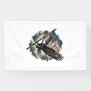 Lona Diseño de camiseta patriótica de bandera de águila