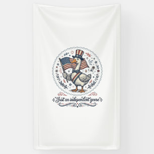 Lona Diseño de camiseta patriótica vintage de ganso ind