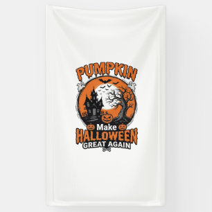 Lona Diseño de camiseta vintage calabaza Halloween geni