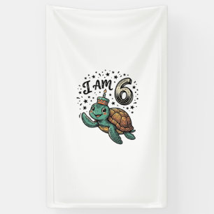 Lona Diseño de camiseta vintage de cumpleaños 6 de tort